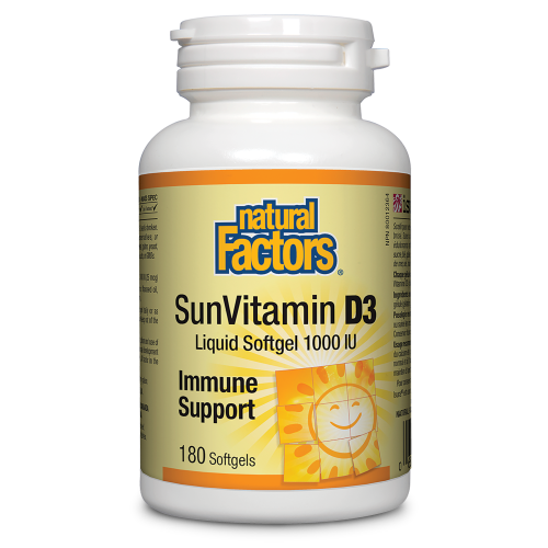 SunVitamin D3 1000 IU 180 Softgels