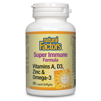 Super Immune Formula Vitamins A, D3, Zinc & Omega-3 90 Liquid Softgels