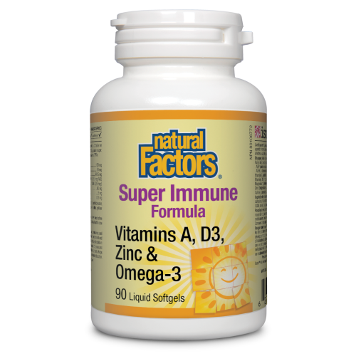 Super Immune Formula Vitamins A, D3, Zinc & Omega-3 90 Liquid Softgels