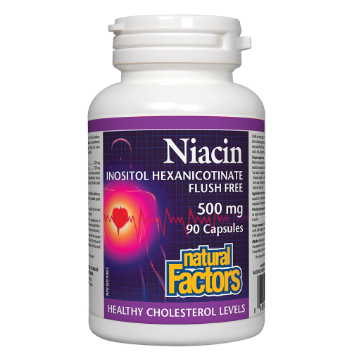 Niacin Inositol Hexanicotinate Flush Free 500 mg 90 Capsules