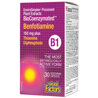 BioCoenzymated Benfotiamine • B1 plus Sulbutiamine 150 mg 30 Vegetarian Capsules
