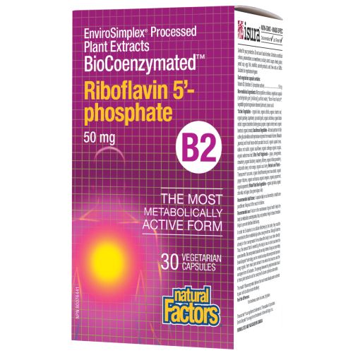 BioCoenzymated Riboflavin 5'-Phosphate • B2 50 mg 30 Vegetarian Capsules