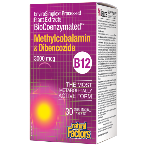 BioCoenzymated Methylcobalamin & Dibencozide • B12 3000 mcg 30 Sublingual Tablets