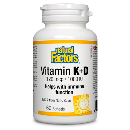 Vitamin K+D 120 mcg / 1000 IU 60 Softgels