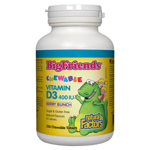 Chewable Vitamin D3 400 IU 250 Chewable Tablets Berry Bunch