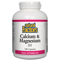 Calcium & Magnesium 2:1 Plus Vitamin D3 180 Capsules