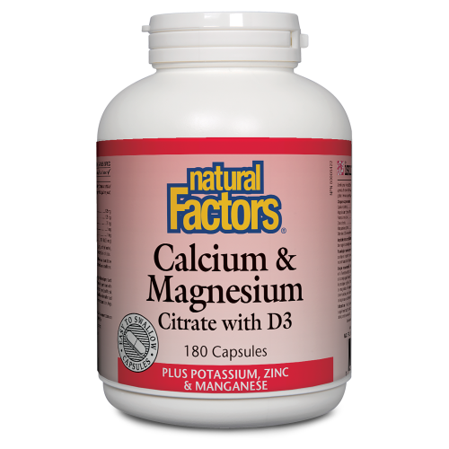 Calcium & Magnesium Citrate with D3 Plus Potassium, Zinc & Manganese 180 Capsules