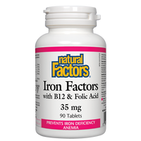 Iron Factors with B12 & Folic Acid 35 mg 90 Tablets