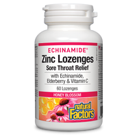 Zinc Lozenges with Echinamide,
Elderberry & Vitamin C 60 Lozenges Honey Blossom