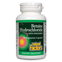 Betaine Hydrochloride with Fenugreek 90 Vegetarian Capsules