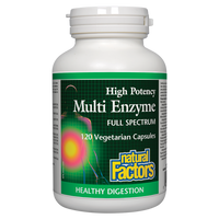 Natural Factors Multi Enzyme High Potency Full Spectrum   120 Vegetarian Capsules