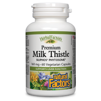 Natural Factors Premium Milk Thistle Siliphos Phytosome  160 mg  60 Vegetarian Capsules