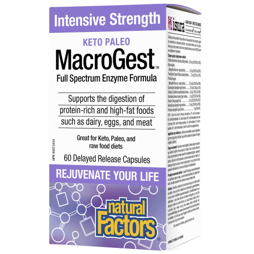 Natural Factors Macrogest® Keto Paleo  Intensive Strength   60 Delayed Release Capsules