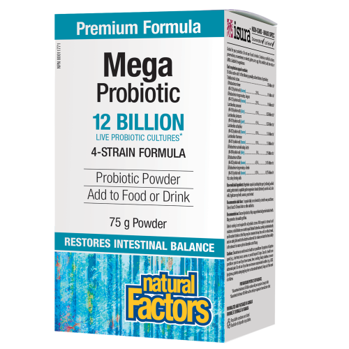 Natural Factors Mega Probiotic  12 Billion Live Probiotic Cultures  75 g Powder