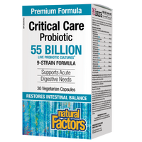 Natural Factors Critical Care Probiotic  55 Billion Live Probiotic Cultures  30 Vegetarian Capsules