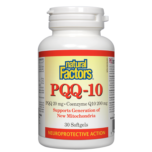 Natural Factors PQQ-10  PQQ 20 mg · Coenzyme Q10 200 mg  30 Softgels