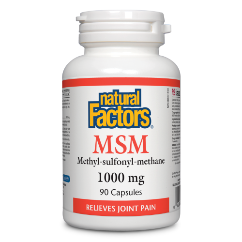 Natural Factors MSM Methyl-sulfonyl-methane  1000 mg  90 Capsules