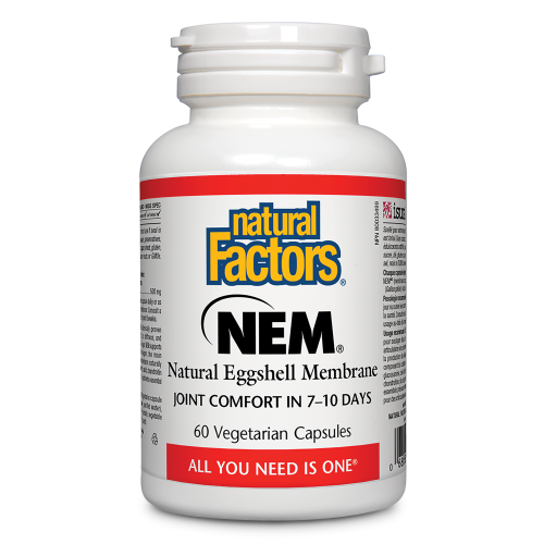 Natural Factors NEM® Natural Eggshell Membrane  500 mg  60 Capsules