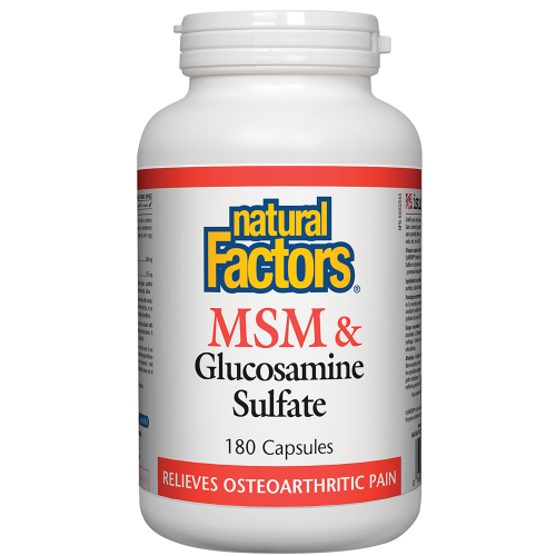Natural Factors MSM & Glucosamine Sulfate   180 Capsules