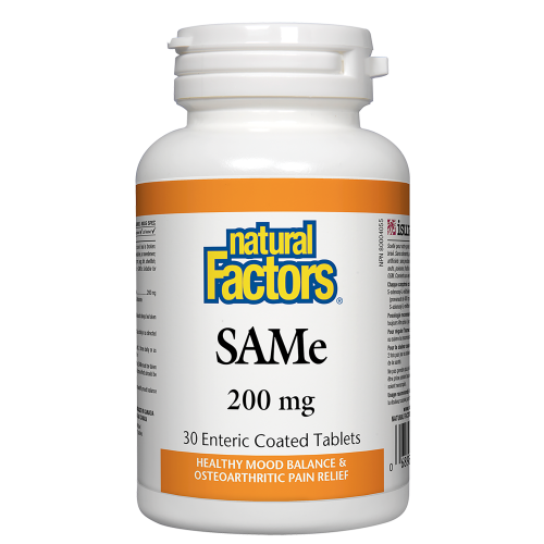 Natural Factors SAMe   200 mg  30 Enteric Coated Tablets