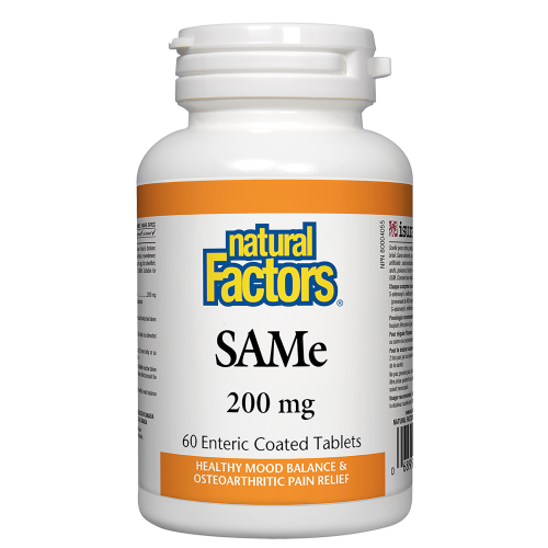 Natural Factors SAMe   200 mg  60 Enteric Coated Tablets