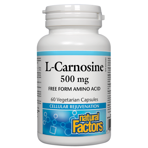 Natural Factors L-Carnosine   500 mg  60 Vegetarian Capsules