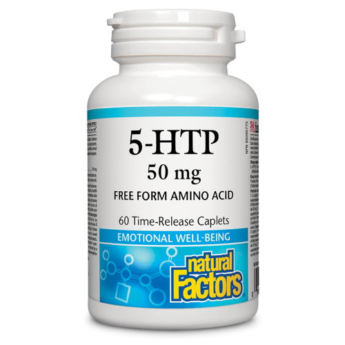 Natural Factors 5-HTP  50 mg  60 Time-Release Caplets