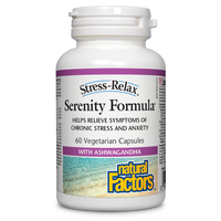 Natural Factors Serenity Formula®  with Ashwagandha    125 mg Sensoril™ ashwagandha extract  60 Vegetarian Capsules