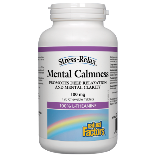 Natural Factors Mental Calmness  100 mg  120 Chewable Tablets