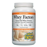 Natural Factors Whey Factors® 100% Natural Whey Protein 1 kg Powder Unflavoured