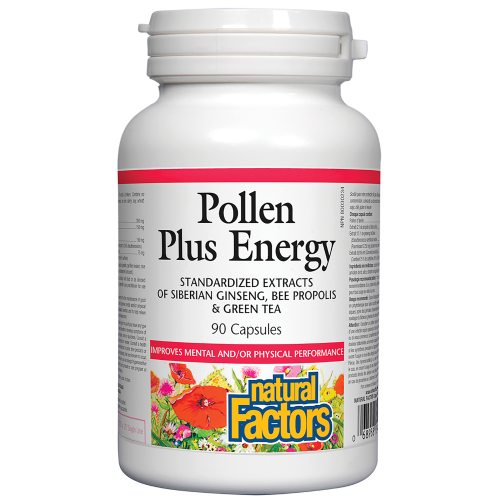 Natural Factors Pollen Plus Energy   90 Capsules