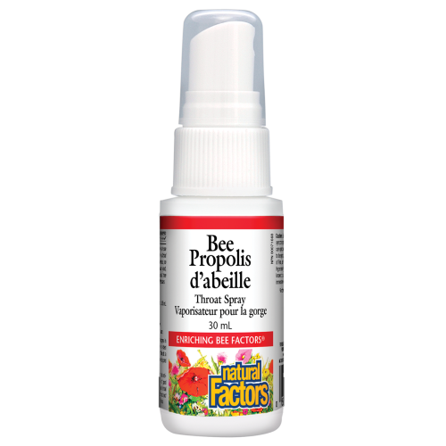 Natural Factors Bee Propolis  Throat Spray    30 mL Liquid