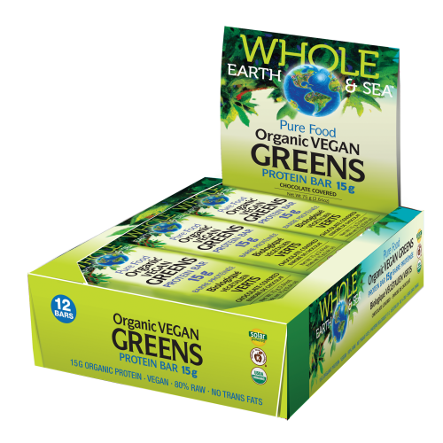 Whole Earth & Sea® Organic Vegan Greens Protein Bar  15 g  12 Bars