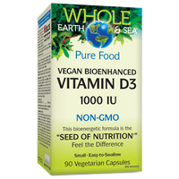 Whole Earth & Sea® Vegan Bioenhanced Vitamin D3  1000 IU  90 Vegetarian Capsules