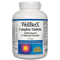 Natural Factors WellBetX® Complete Diabetic  Multivitamin & Mineral Formula   120 Tablets