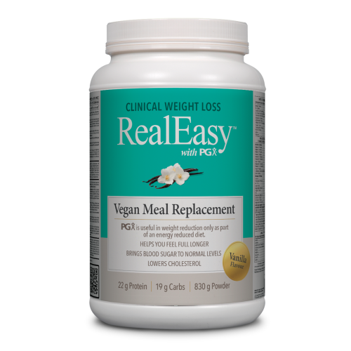 Natural Factors RealEasy™ with PGX®  Vegan Meal Replacement    830 g Powder Vanilla Flavour