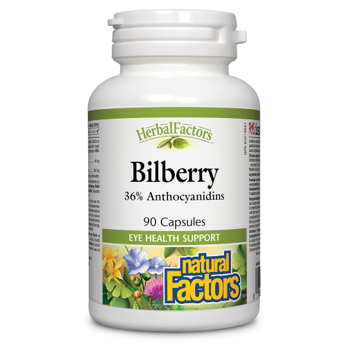 Natural Factors Bilberry   90 Capsules