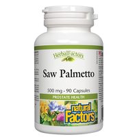Natural Factors Saw Palmetto   500 mg  90 Capsules