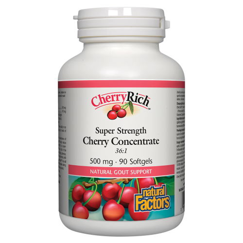 Natural Factors CherryRich® Super Strength Cherry Concentrate  500 mg  90 Softgels