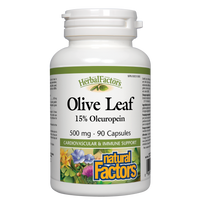 Natural Factors Olive Leaf  500 mg  90 Capsules