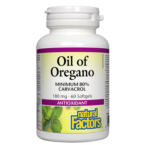 Natural Factors Oil of Oregano   180 mg  60 Softgels