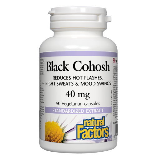 Natural Factors Black Cohosh Standardized Extract 40 mg  40 mg  90 Vegetarian Capsules