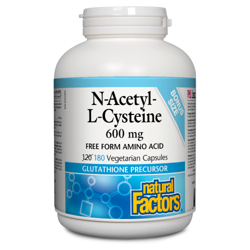 Natural Factors N-Acetyl-L-Cysteine  600 mg  180 Vegetarian Capsules
