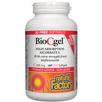 Natural Factors BioCgel® High Absorption Ascorbate C  500 mg  210 Softgels