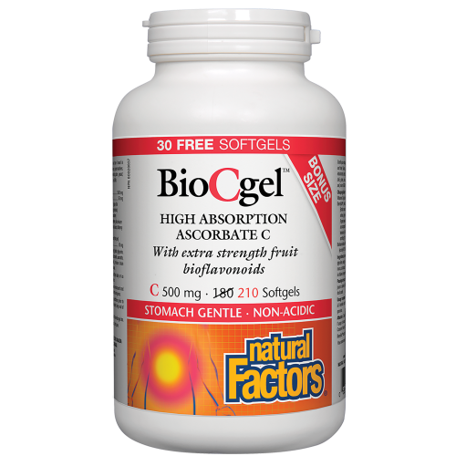 Natural Factors BioCgel® High Absorption Ascorbate C  500 mg  210 Softgels