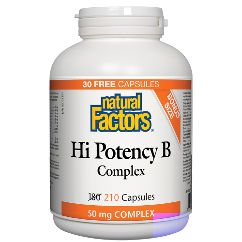 Natural Factors Hi Potency B Complex  50 mg  210 Capsules