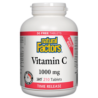 Natural Factors Vitamin C Time Release  1000 mg  210 Tablets